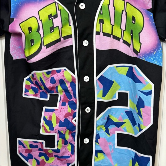 Fresh Prince of Bel Air #32 Hip Hop Streetwear Baseball Jersey Men’s M - Picture 2 of 4